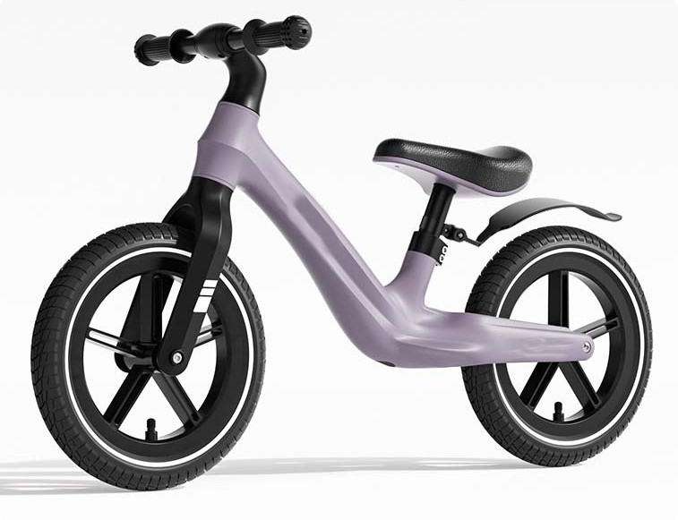 Дитячий біговел U-max з нейлоновою рамою та надувними колесами 12 дюймів і бризковиком, фіолетовий