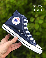 Женские и детские синие кеды конверс Converse all star navy blue 36-41р.