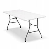 Садовий стіл розкладний 180см БІЛИЙ Manday Кейтеринговий бенкетний стіл Розкладний садовий стіл, фото 4