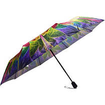 Парасолька жіноча складана Doppler повний автомат Антивітер 746165 сатин Caleido, фото 3