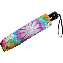 Парасолька жіноча складана Doppler повний автомат Антивітер 746165 сатин Caleido, фото 4