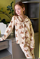 Піжама муслінова Дитяча в ведмедики Піжама для дівчинки