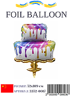 Куля фольгована Торт на підставці 72х109 см (Китай) в упаковці