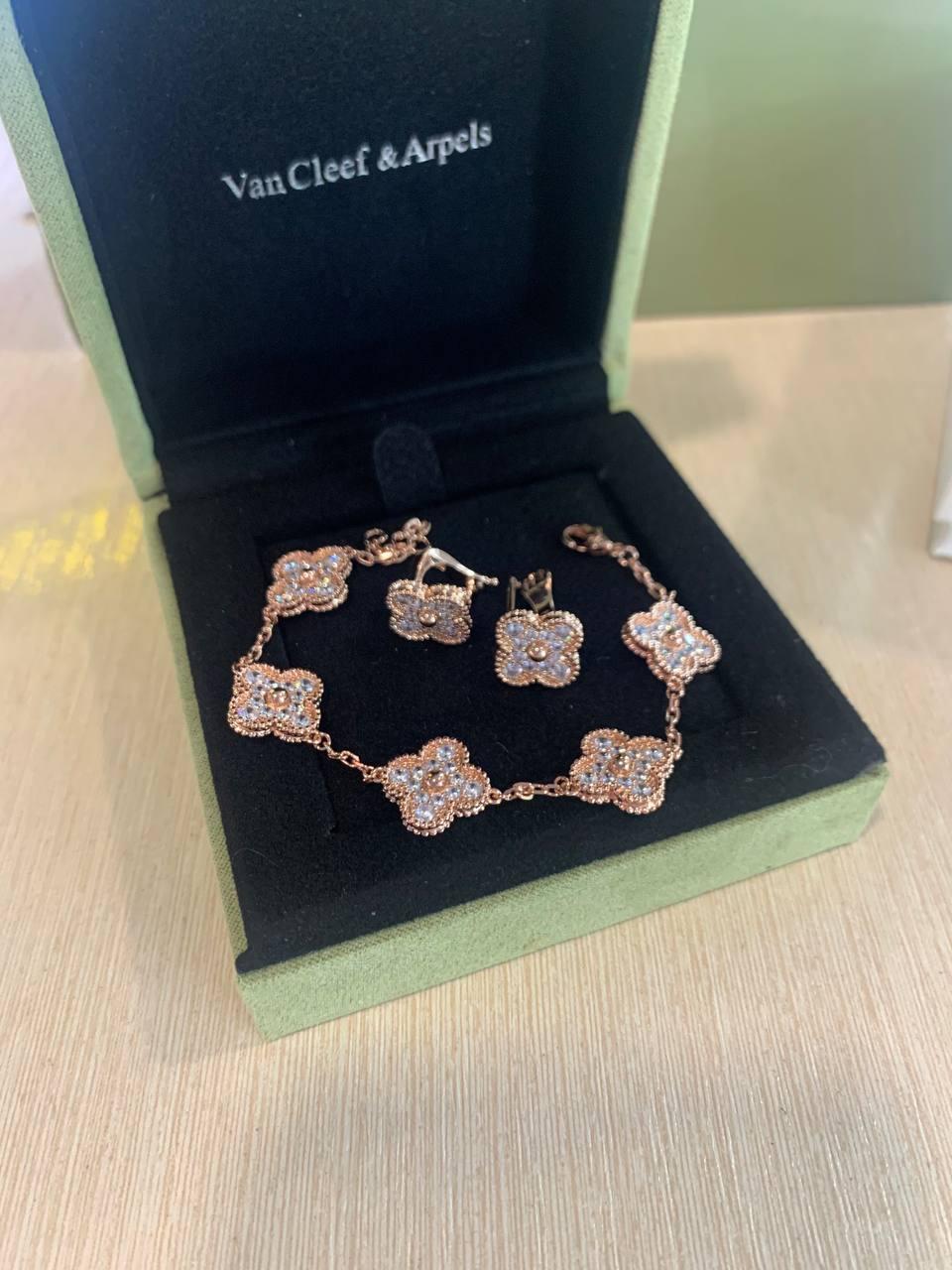 Ван Кліф комплект / Van Cleef сережки та підвіска