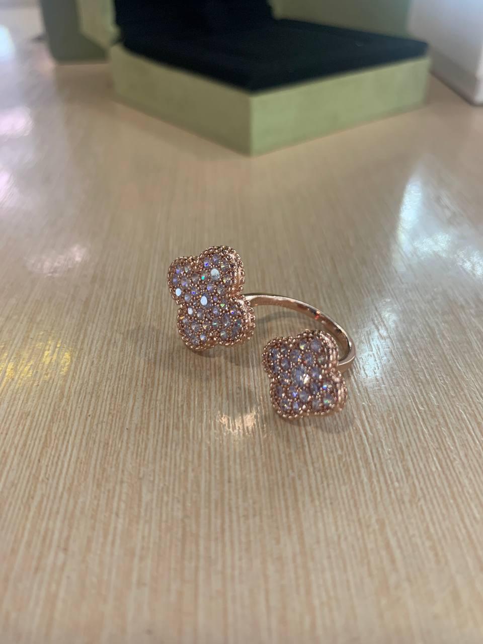 Ван Кліф кільце / Van Cleef кільце подвійна конюшина