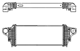 Радіатор наддува Mercedes 164 (ML-CLASS) SUV 05-11 NRF с/без конд.; акпп/мкпп; 550X233X68; (3.0 CDI)