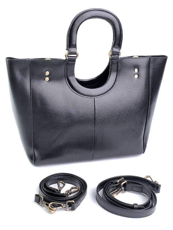 Жіноча шкіряна сумка 3007HK Black.Купити жіночі сумки гуртом і в роздріб із натуральної шкіри в Україні