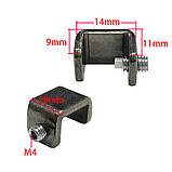 Затискач (фіксатор) для скла/ультрабази на нагрівальному столі 3D-принтера, Сталь (комплект 4шт), фото 2