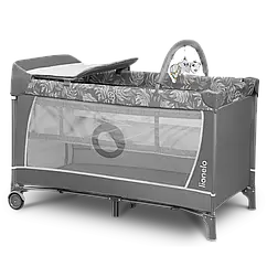 Ліжечко-манеж Lionelo FLOWER GREY STONE