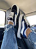 Кеди платформа Vans Old Skool KNU Black Blue Чорні з синім Кросівки Ванс Олд Скул замша текстиль платформа демісезон унісекс, фото 6