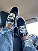 Кеди платформа Vans Old Skool KNU Black Blue Чорні з синім Кросівки Ванс Олд Скул замша текстиль платформа демісезон унісекс, фото 7