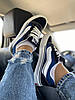 Кеди платформа Vans Old Skool KNU Black Blue Чорні з синім Кросівки Ванс Олд Скул замша текстиль платформа демісезон унісекс, фото 8