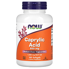 Caprylic Acid 600 мг Now Foods 100 капсул