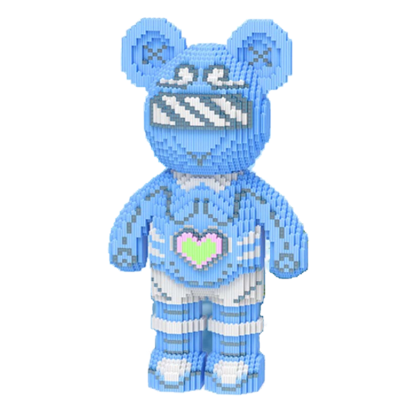 Конструктор Magic Blocks, що світиться, у вигляді ведмедика Bearbrick, 3D конструктор 50 см Голубий