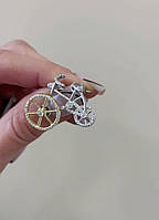 Брошка - шпилька срібна з фіанітами