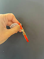 Браслет Hermes / Ермес жовтогарячий браслет - емаль, позолота 18 К