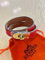 Браслет Hermes шкіряний браслет червоний Браслет Hermes / Hermes шкіряний браслет червоний – супер модний колір сезону