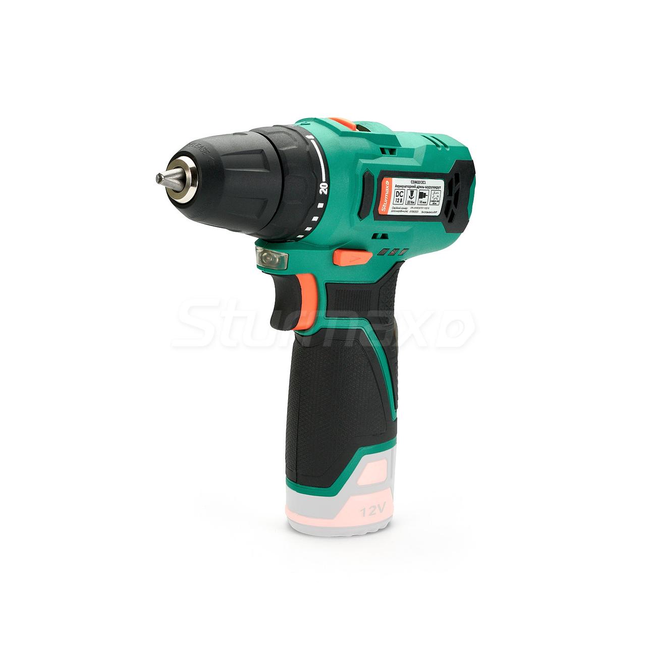 Дриль-шуруповерт акумуляторний Sturmax CDM3212CL