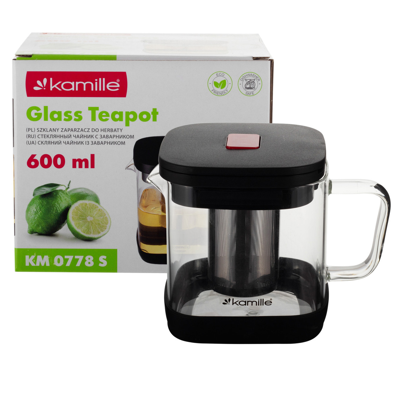 Чайник заварювальний Kamille KM-0778S зі знімним ситечком 600 мл, фото 1
