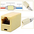 Роз'єм подовжувач мережевого кабелю LAN RJ45 CAT 5 5E. Подовжувач мережевого кабелю Ethernet., фото 7