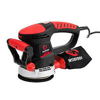 Шліфмашина ексцентрикова, 480 Вт, 4000-14000 об/хв, 125 мм, хід ексцентрика 2.3 мм. INTERTOOL WT-0542