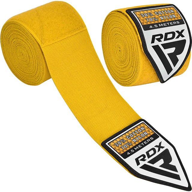 Бинти для боксу RDX WX Professional Boxing Hand Wraps Yellow (4.5м.), фото 1