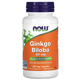 Ginkgo Biloba NOW Foods 60 мг 120 капсул