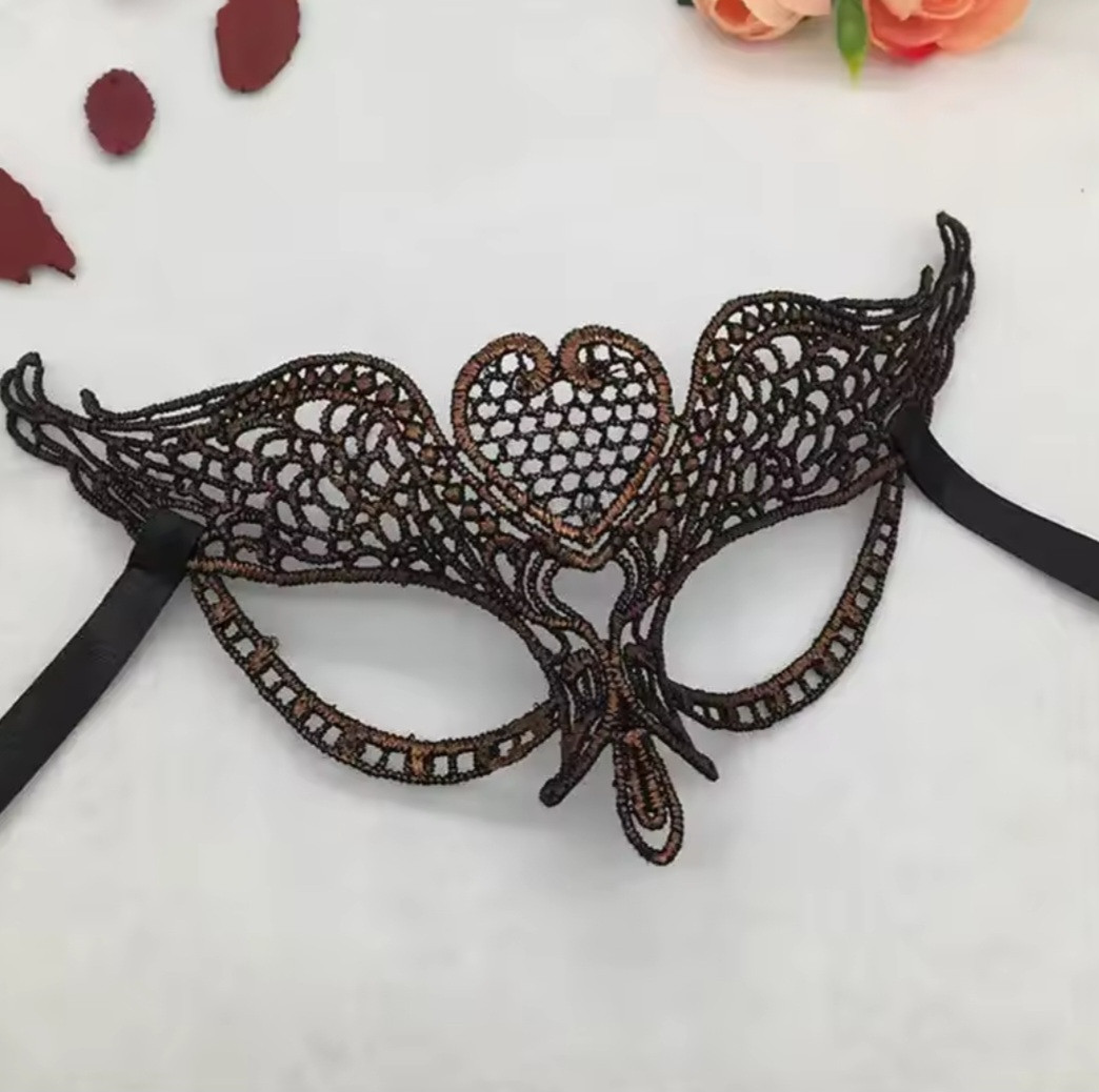 Маска маскарадна one size коричневий, фото 1