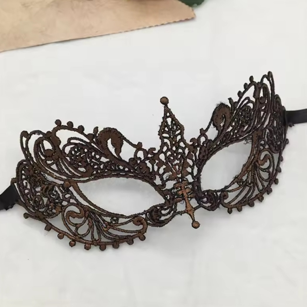 Венеціанська маска one size коричневий, фото 1