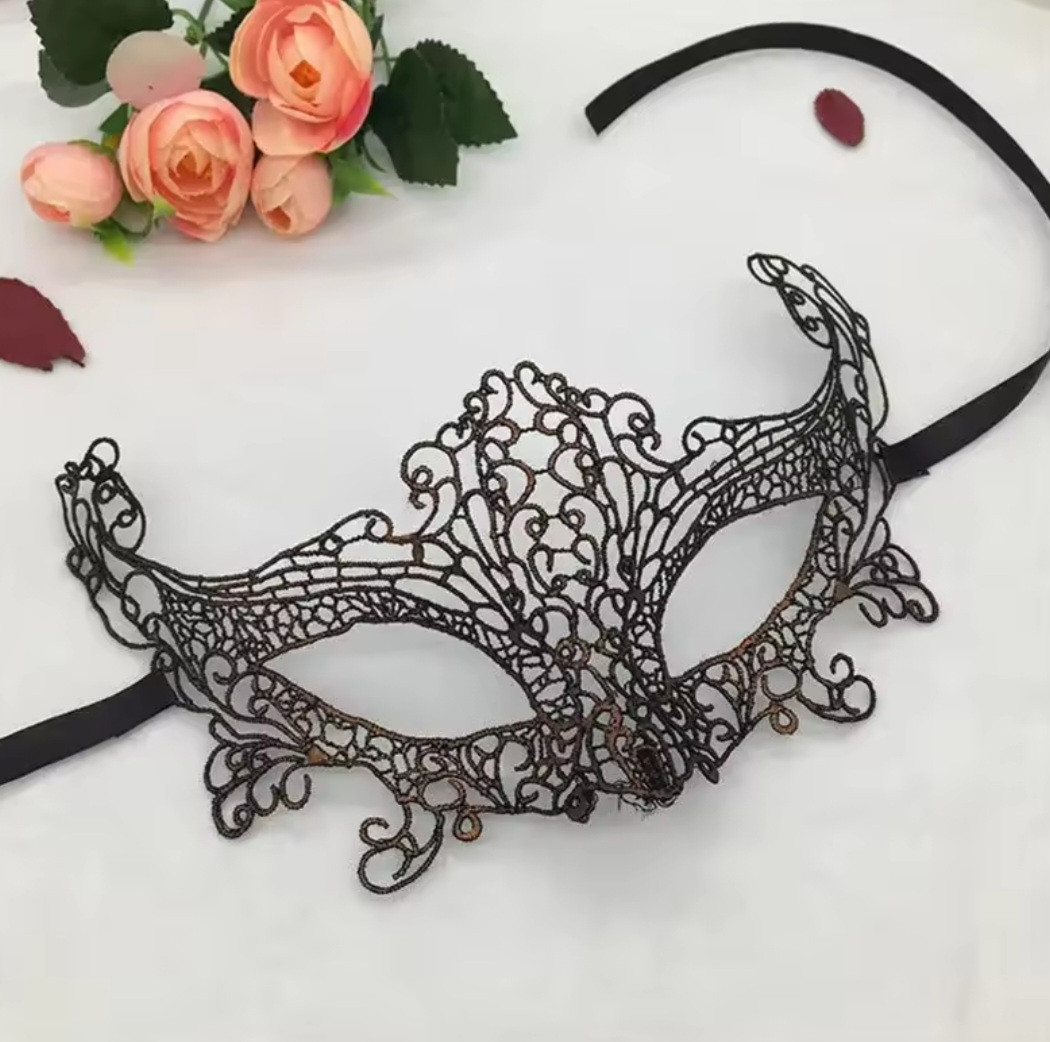 Ажурна маска one size коричневий, фото 1