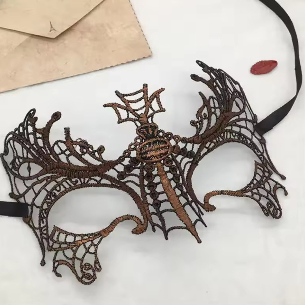 Карнавальна маска на очі one size коричневий, фото 1