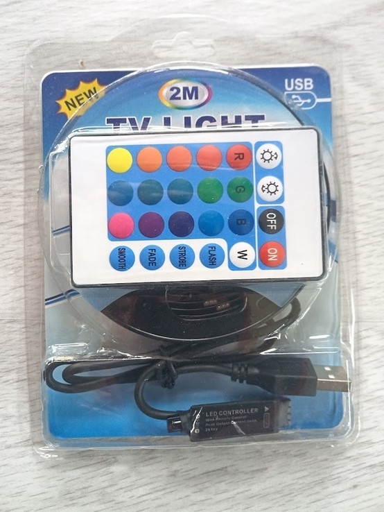 Світлодіодна стрічка RGB для фонової підсвітки телевізора 2 метри YU227