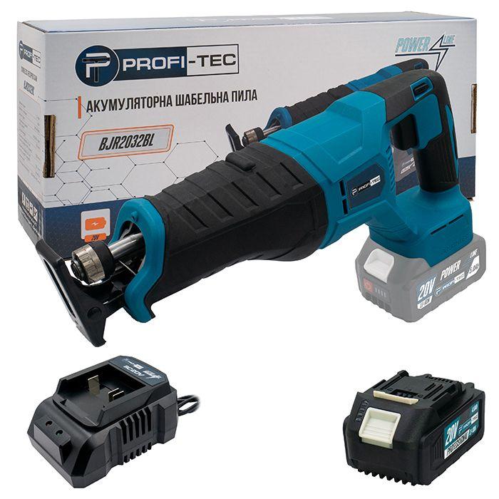 Акумуляторна шабельна пила PROFI-TEC BJR2032BL Power Line (1×PT2040EP)