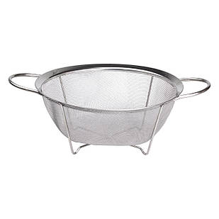 Друшляк з двома ручками 22 см дрібнокомірчаста сітка з нержавіючої сталі HP-19-2-22CM