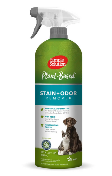 Simple Solution Plant Based Remover рослинний засіб від запахів та виділення плям котів та собак 945 мл