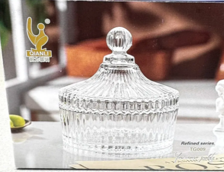 Скляна цукерка Helios Галері гранд для солодощів із кришкою 149 мм (TG009), фото 1