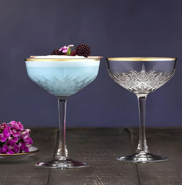 Набір скляних келихів Pasabahce Timeless для шампанського із золотом 255 мл 4 шт (440236G), фото 1