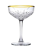 Набір скляних келихів Pasabahce Timeless для шампанського із золотом 255 мл 4 шт (440236G), фото 2