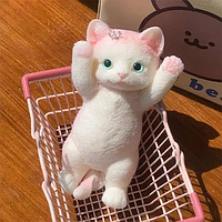 Іграшка-антистреси кота велике кошеня кішка таба біла