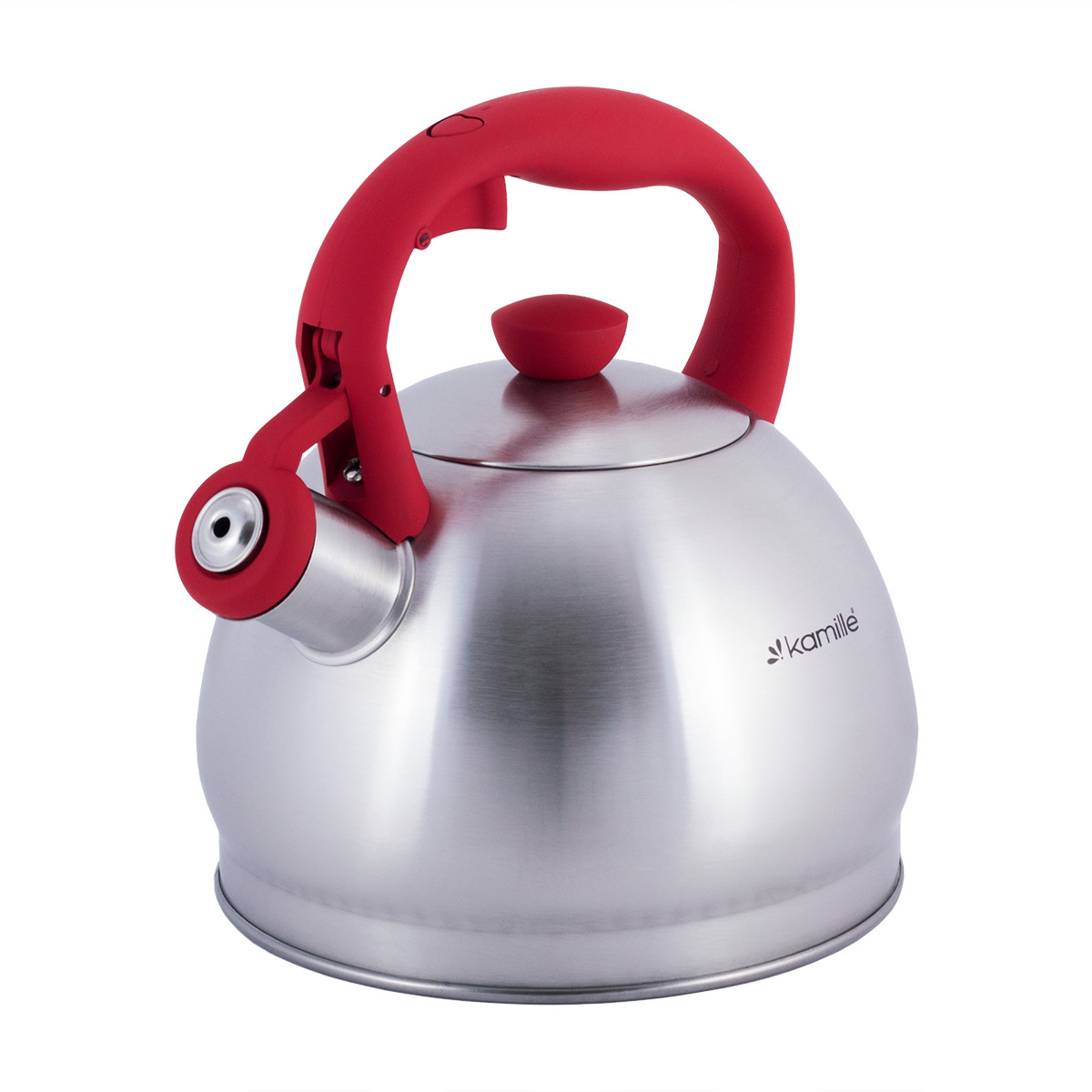 Чайник з нержавіючої сталі Kamille KM-0679GR зі свистком 2л