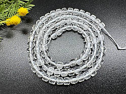 Гірський кришталь 4 мм кубик гранований, нитка