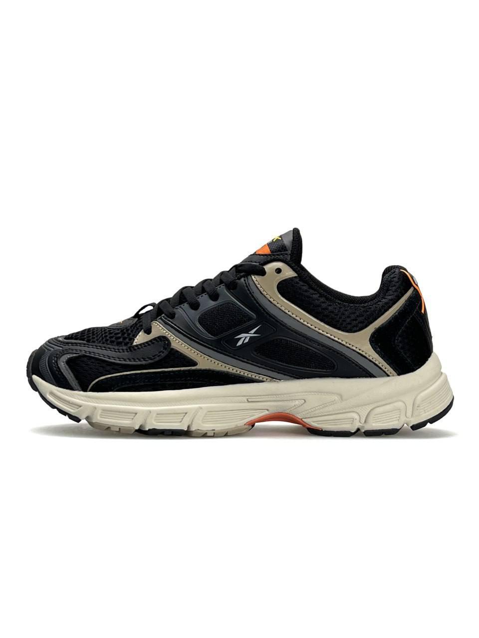 Чоловічі кросівки шкіряні текстиль Reebok Premier Trinity KFS Black Beige, кеди Рибок чорні. Чоловіче взуття 41