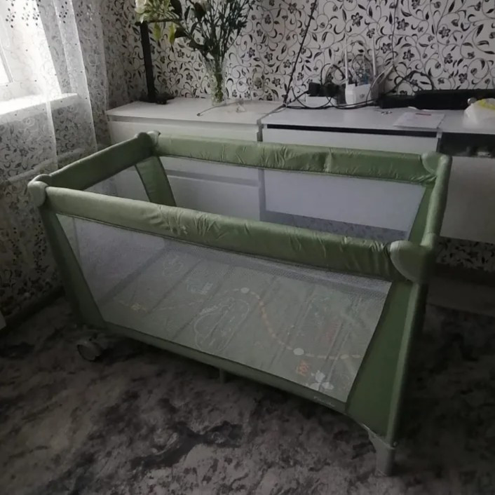 Манеж дитячий прямокутний Carrello Piccolo (Каррелло Пікколо) CRL-11503/1 Mint Green (зелений колір), фото 1