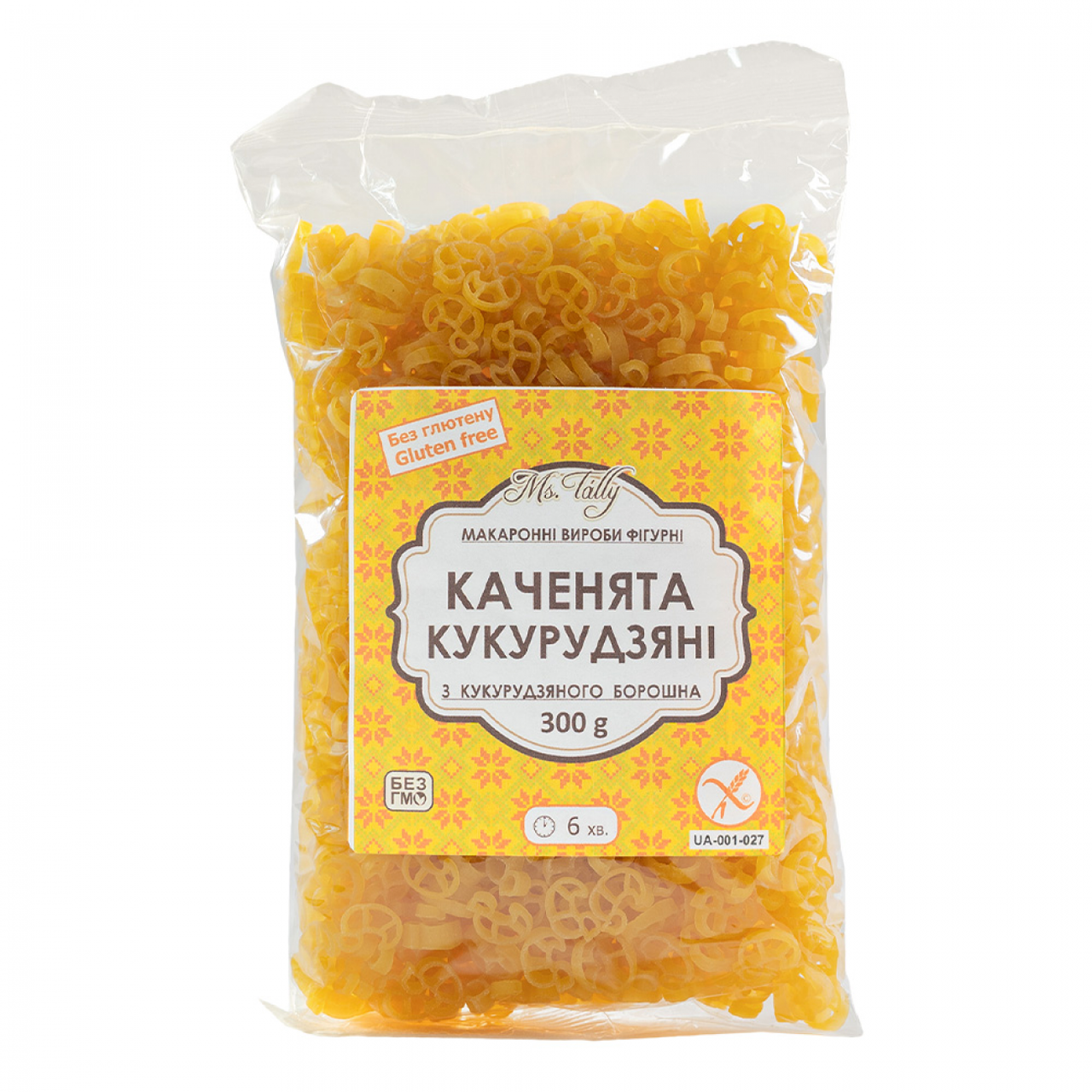 Макарони кукурудзяні “Каченята” без глютену Ms.Tally, 300 г