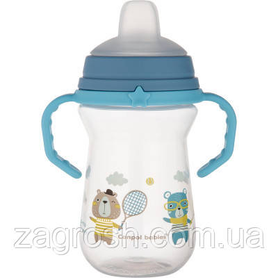 Promo Ціна! Поїльник-непроливайка Canpol babies Bonjour Paris з силіконовим носиком FirstCup 250 мл Блакитна (56/613_blu) - тільки