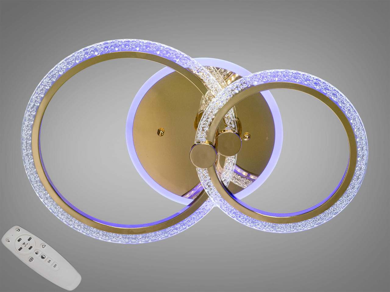 Стельова люстра в хроме A8180/2G LED 3color dimmer, фото 1