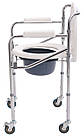 Крісло-туалет стандартне сталеве на колесах MED1-SC7001W, фото 5