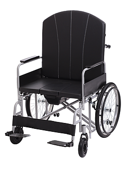 Інвалідна коляска з туалетом особливо широка посилена MED1-KY607-70