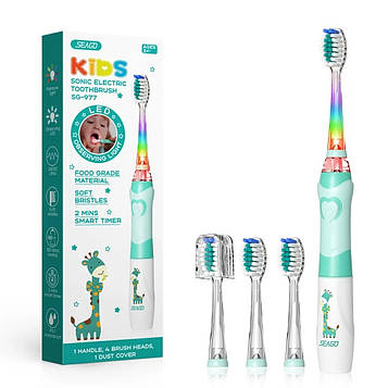 Дитяча електрична звукова зубна щітка Seago SG977 Sonic Green