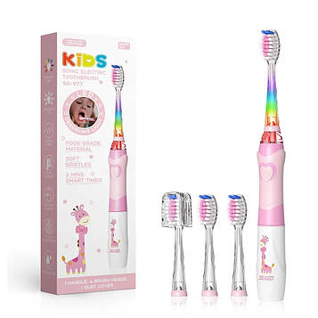 Дитяча електрична звукова зубна щітка Seago SG977 Sonic Pink